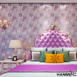 菡美洛斑驳烫金卧室墙纸客厅壁纸现代简约温馨电视背景墙紫色墙纸